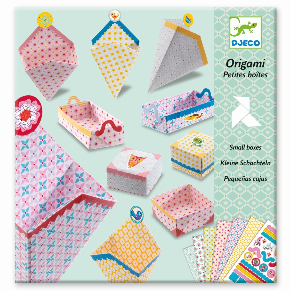 Djeco Origami Set zum Basteln von kleinen Geschenkboxen, ab 7 Jahren
