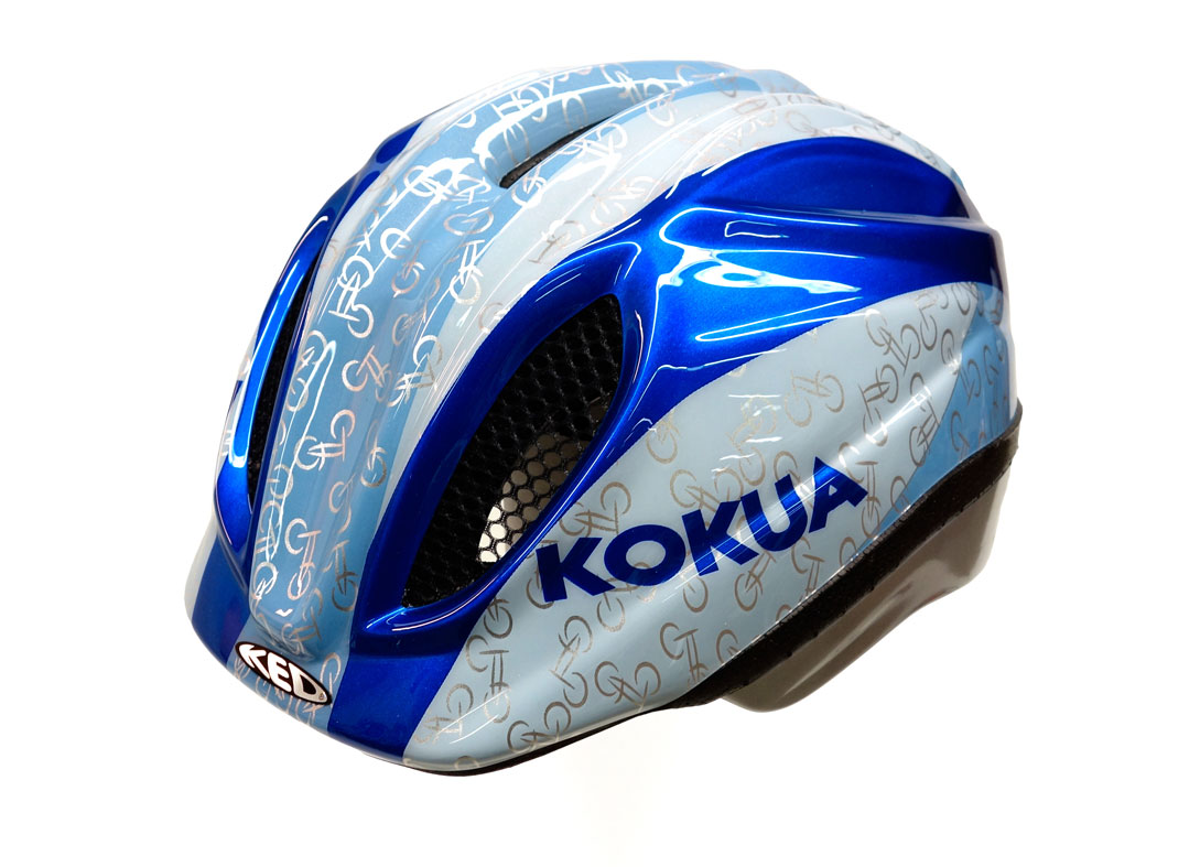Zubehör KOKUA Fahrradhelm von KED Größe M in blau